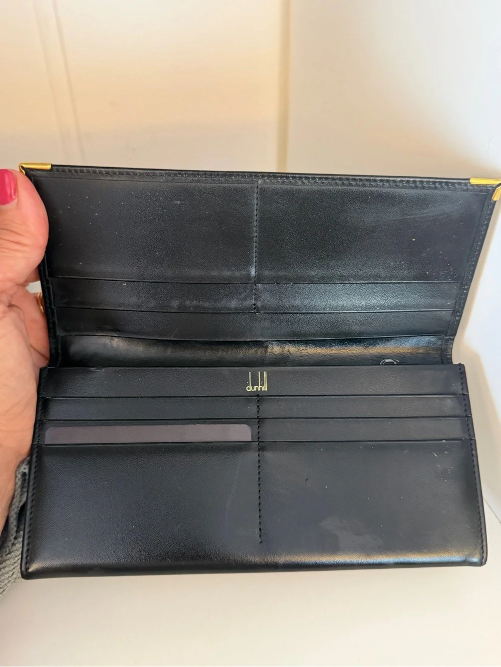 ✨ Vintage Dunhill • Black Leather • Original Box ✨